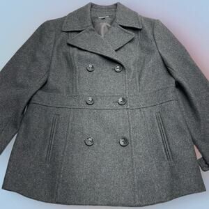 KENNETH COLE REACTION Women’s 14 Gray Wool Coat
